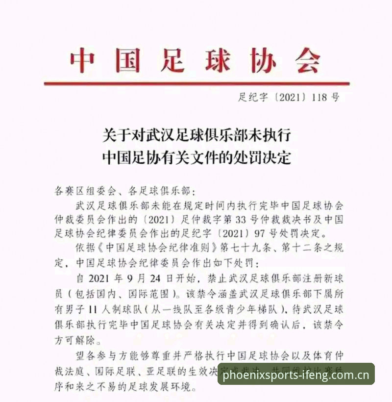 凤凰体育实况 中国足协公布第三批禁足名单,行业整顿最新动态引发关注